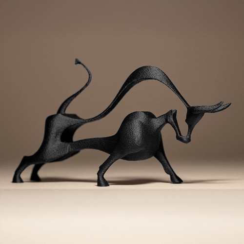 Hollow bull decor statue - hollow,