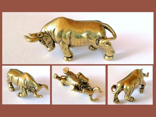 Messing figur stier bulle - figur,