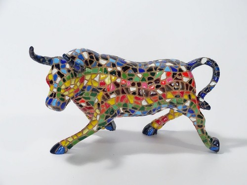 Mosaikfigur tierfigur toro - mosaikfigur, "el