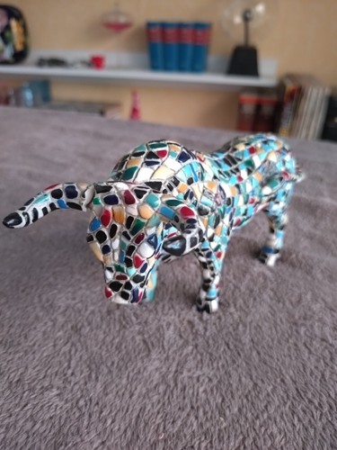 Stier figur mosaik optik - figur, mosaik-optik