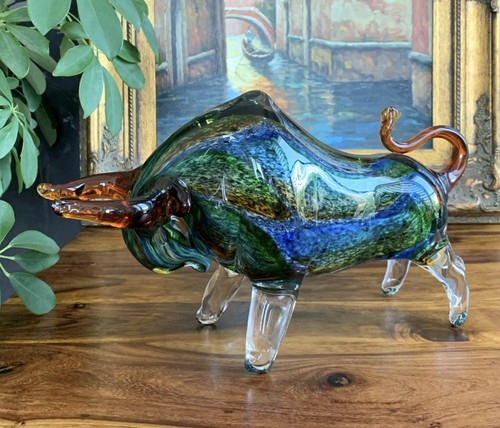 Stier skulptur glas - skulptur, figur