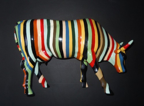 Striped cowparade kuh - striped,