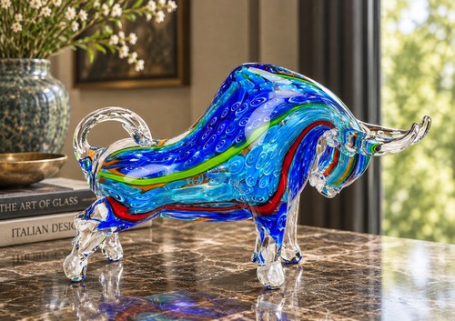 Glasfigur eines stiers - eines, im