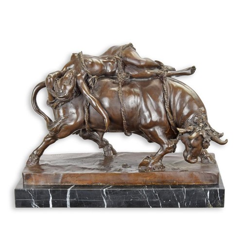 Bronzefigur europa und - europa, stier