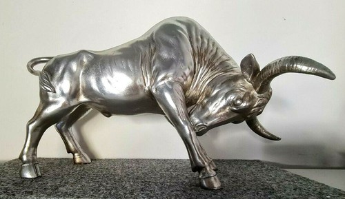 Figur bulle antiksilber - figur,
