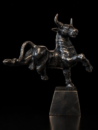 Bronze stier skulptur figur - stier,