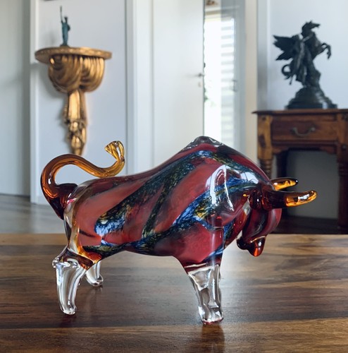 Glasfigur stier bulle skulptur - stier,
