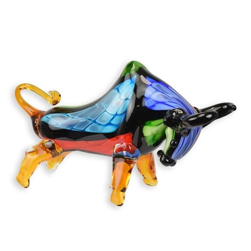 Glasfigur stier - glasfigur, im