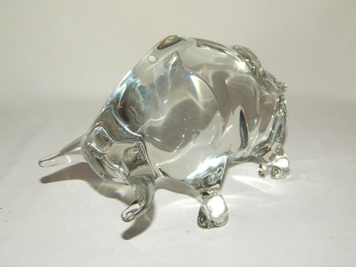Kristall figur stier gravur - kristall,