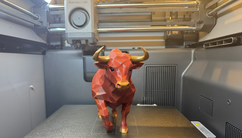 Figur low poly - poly, stier