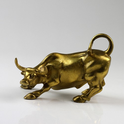 Messing figur stier wall - messing-figur,