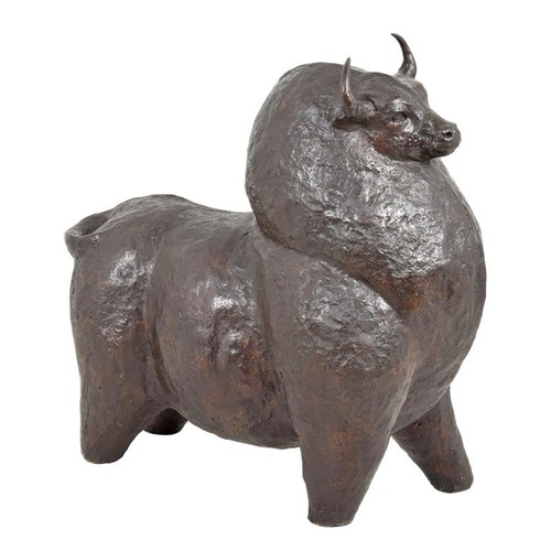 Moderne bronzefigur stier 64 - bronzefigur,