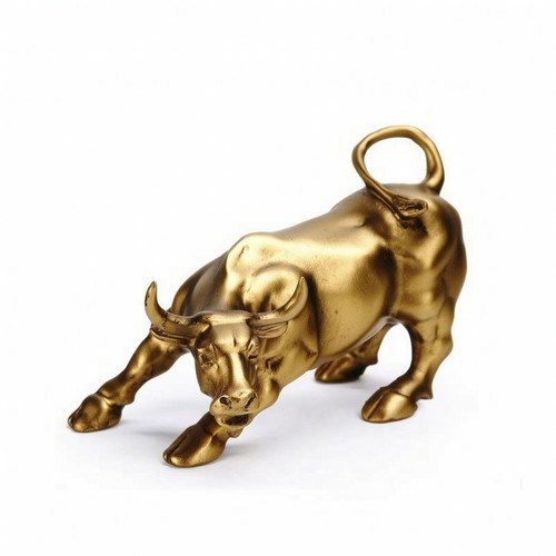 Stierfigur golden bullenfigur - golden,