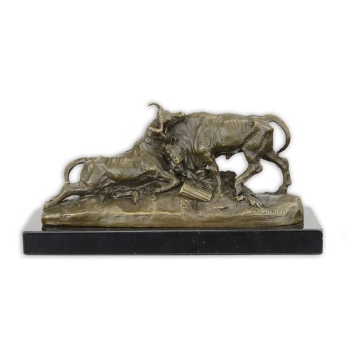 Bronzefigur zwei kämpfende