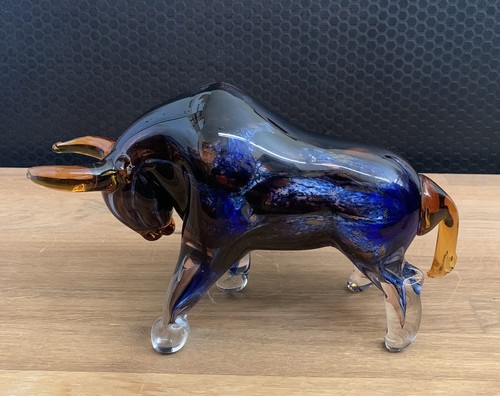 Glasfigur stier bulle - glasfigur,