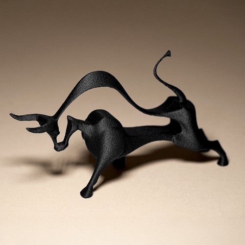 Hohle stier deko skulptur - hohle, /