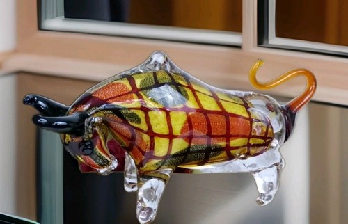 Stier skulptur glas figur - xl,