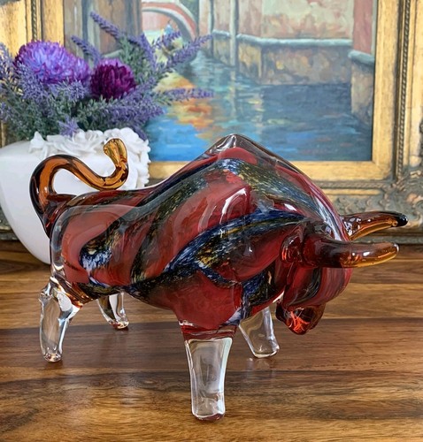 Glasfigur stier skulptur glas - skulptur,