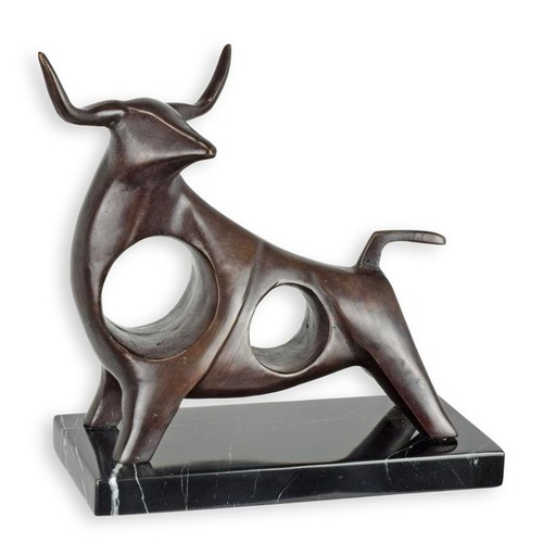 Moderne bronzefigur stier - moderne,