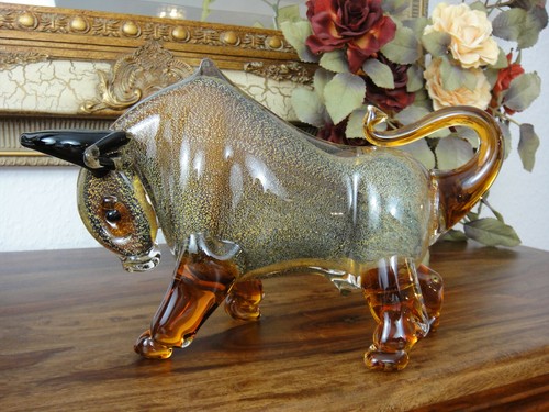 Stier skulptur kristall - skulptur, glas